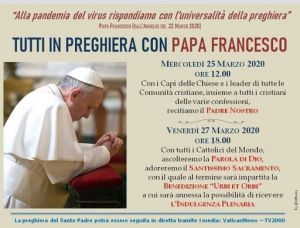 Preghiera con Papa Francesco